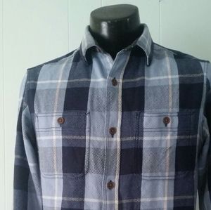 Blue Flannel Shirt Mens Small Medium